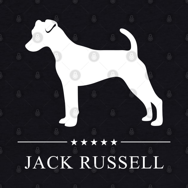Jack Russell Dog White Silhouette by millersye